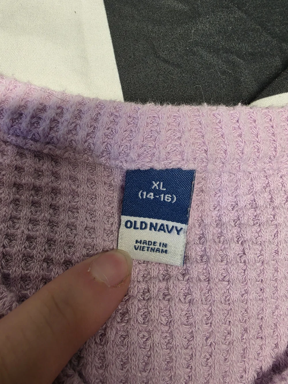 Old Navy Two-Tone Knit Cardigan & Light Pink Waffle Sweater Duo